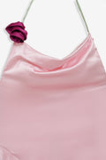 Edwina Halter Neck Rosette Maxi Dress