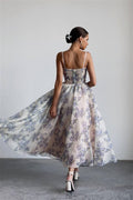 Ella Floral Printed Chiffon Midi Dress