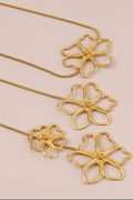 Flower Metal Chain Necklace