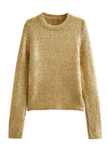 Freda Textured Metallic Knit Sweater