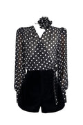 Gilda Polka Dot Long Sleeve Blouse