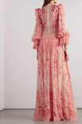 Gloria Paisley Printed Ruffled Maxi Dress
