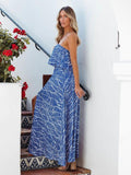 Gloria Printed Flare Maxi Dress