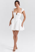 Evelyn Sweetheart Pleated Mini Dress