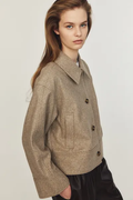 Lapel Collar Wool Felt Jacket