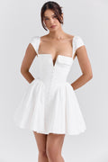 Evelyn Sweetheart Pleated Mini Dress