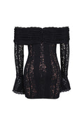 Emma Off Shoulder Floral Lace Mini Dress