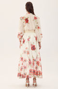 Anne Floral Printed Belted Maxi Skirt Set
