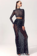 Selena Embellished Diamond Mesh Set