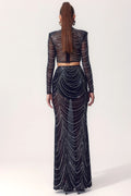 Selena Embellished Diamond Mesh Set