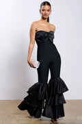 Sharon Strapless Flared Hem Jumpsuit