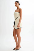 Joanna Strapless Asymmetrical Knit Mini Dress