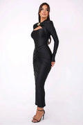 Catherine Hollow Out Ruched Maxi Dress