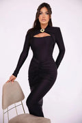 Catherine Hollow Out Ruched Maxi Dress