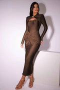 Catherine Hollow Out Ruched Maxi Dress