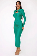 Catherine Hollow Out Ruched Maxi Dress
