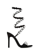 Ivy Rhinestone Ankle Wrap Stiletto Heel