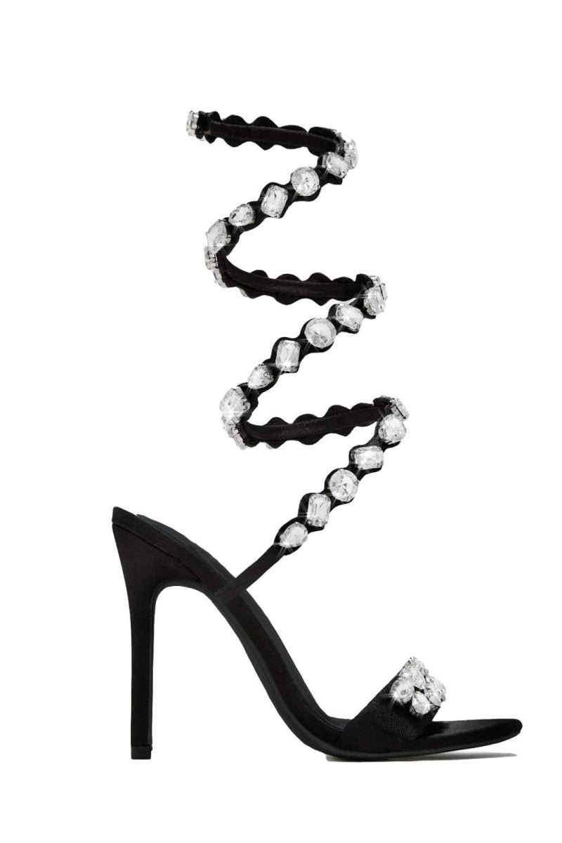 Ivy Rhinestone Ankle Wrap Stiletto Heel