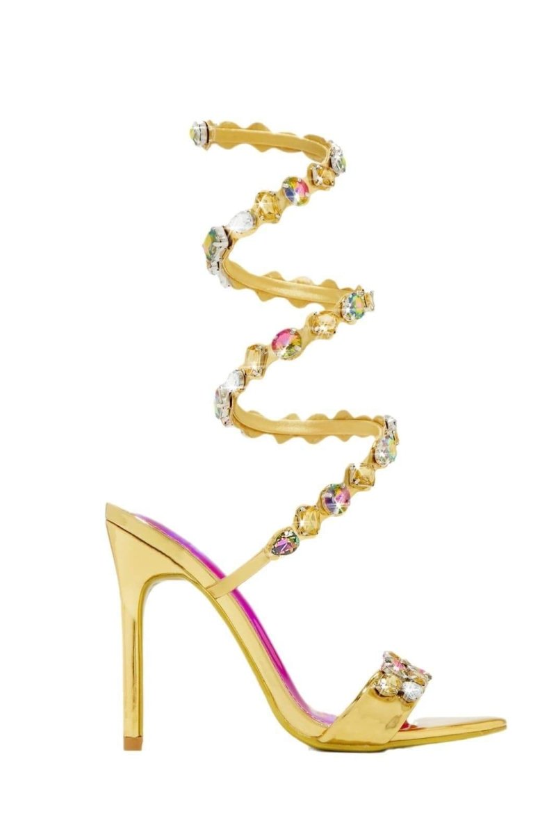 Ivy Rhinestone Ankle Wrap Stiletto Heel