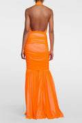 Jodie Cross Halter Neck Maxi Dress