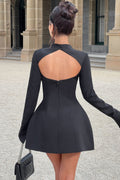 Molly Open Back Long Sleeve Mini Dress