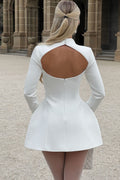 Molly Open Back Long Sleeve Mini Dress