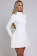 Molly Open Back Long Sleeve Mini Dress