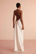 Isabel Halterneck Floral Applique Maxi Dress