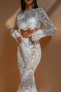 Lena Floral Hollow Out Set