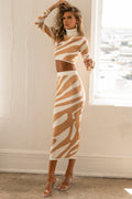Lena Zebra Print Knit Set
