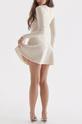 Lillian Square-neck Knit Mini Dress