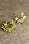 Lilys Leaf Pearl Drop Earrings
