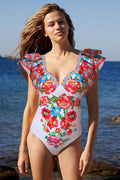 Livia Vintage Floral Printed Two-pieces Swim Set