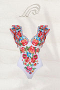 Livia Vintage Floral Printed Two-pieces Swim Set