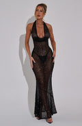 Zora Sequins Crochet Maxi Dress