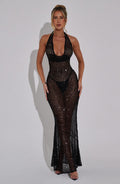 Zora Sequins Crochet Maxi Dress