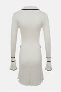 Louise Contrast Ruffle Knit Mini Dress