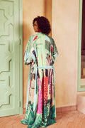 Lucinda Tropical Print Belted Kimono