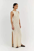 Lynn Knit Slit Maxi Dress