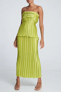 Lyuba Plisse Strapless Set