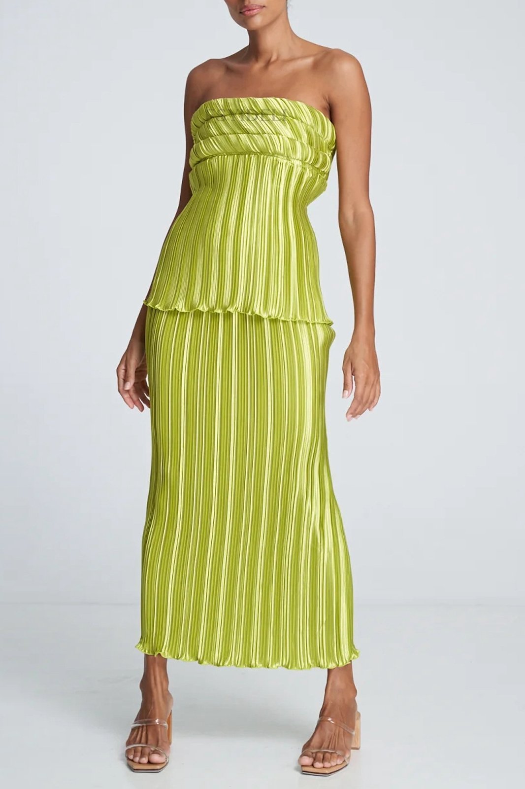 Lyuba Plisse Strapless Set
