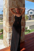 Marjorie Flower Cut-out Crochet Maxi Dress