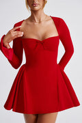 Regina Long Sleeve Sweetheart Mini Dress