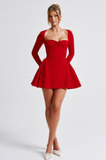 Regina Long Sleeve Sweetheart Mini Dress