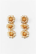 Metal Daisies Drop Earrings
