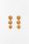 Metal Daisies Drop Earrings