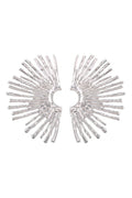 Metallic Sector Semicircular Earrings