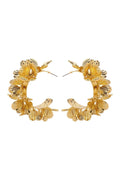 Multi-Layer Floral C-Shaped Earrings