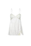 Muriel Lace Cut-out Satin Lounge Dress