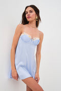 Novia Lace Pleat Satin Lounge Dress